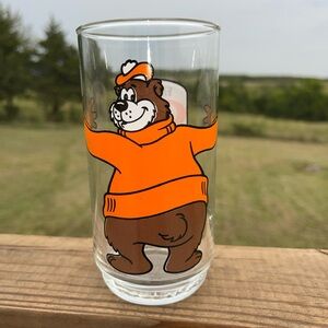 A&W Vintage Family Restaurant Glass Bear Hugging Root Beer Promo Drinking Cup
